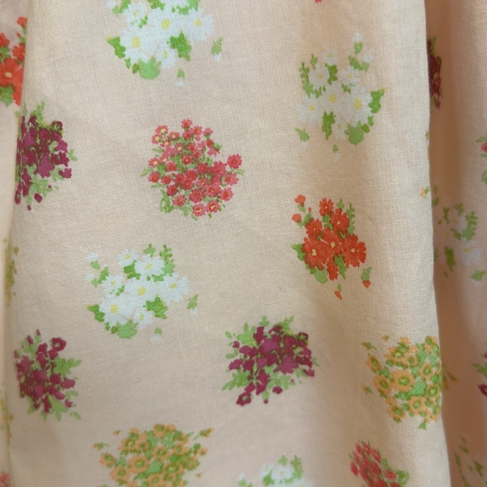 Janie & Jack Hopscotch Peachy Pink Floral Cold Shoulder Dress Back To School S6 - Picture 4 of 6